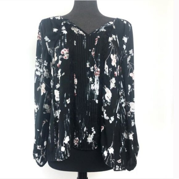 Three Mixed Floral Top Bundle Lot of Dressy Tops Blouses Statement Top SZ S M - Picture 6 of 14